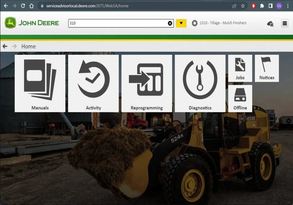 John Deere Service Advisor 5.4 (2025) Agriculture, Construction, Forestry DTACs