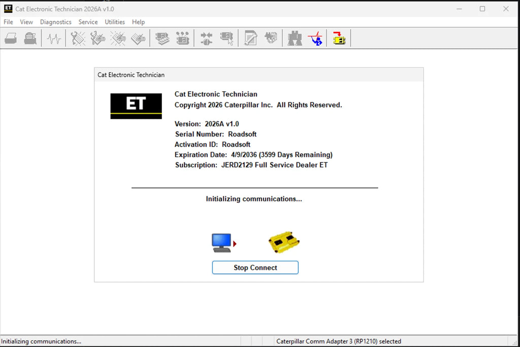 CAT ET 2026a - Activación de por vida de Caterpillar